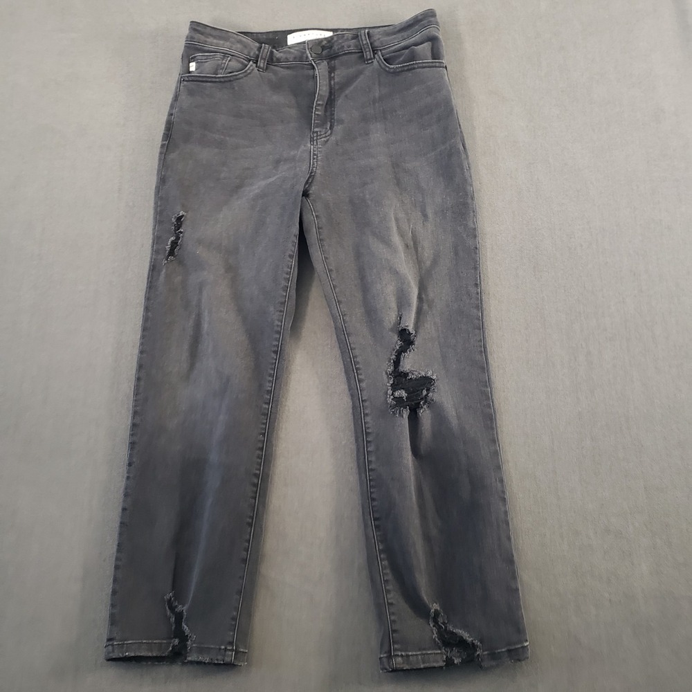 Signature Twenty Four Jeans Womens‎ Size 31 High Rise Straight Leg Black